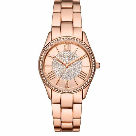 Orologio Michael Kors Heather MK7074 - Tono oro rosa, quadrante con pavé di cristallo