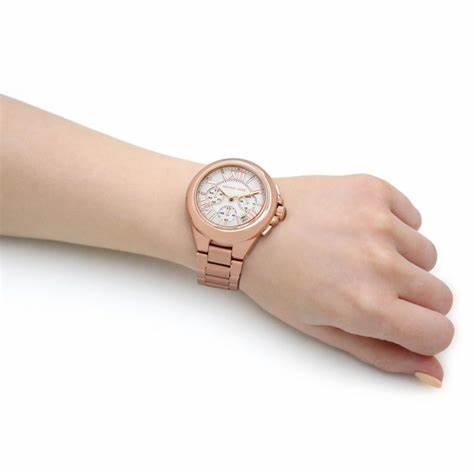 Michael Kors Camille MK7271 Women's Rose Gold-Tone Chronograph Watch - 43mm