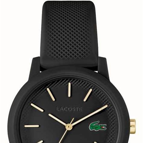 Lacoste 2001212 Women's Watch - Black Silicone Strap, Black Dial, 36mm