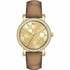 Michael Kors Corey MK2986 Women's Gold-Tone Watch - Brown Leather Strap