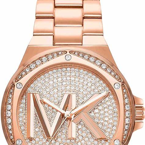 Orologio Michael Kors Lennox MK7230 Donna - Tono oro rosa, quadrante con logo Pavé