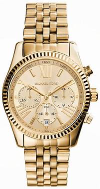 Michael Kors MK7378 Women's Lexington Gold-Tone Chronograph Watch