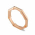 Gucci Link to Love 18ct Rose Gold 3mm Mirrored Ring - Size 6