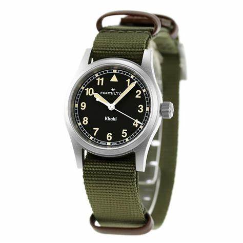 Hamilton Khaki Field Quartz H69301930 - Acciaio inossidabile 33 mm, quadrante nero, cinturino verde NATO