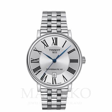 : Tissot Carson Premium Powermatic 80 Men's Watch - Silver Dial, Stainless Steel Bracelet