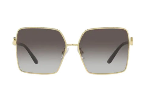 Dolce & Gabbana DG 2279 02-8G E 60 Occhiali da sole da donna - Montatura oro, lenti grigio sfumato