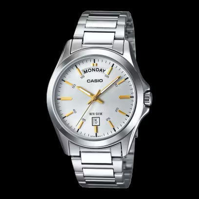 Reloj Casio MTP-1370D-7AVDF clásico de acero inoxidable para hombre con fecha y día