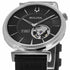 Bulova 96A234 Regatta Automatic Men's Watch - Black Dial, Black Leather Strap