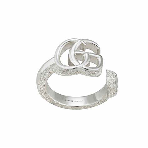 Gucci GG Marmont Sterling Silver Ring - Size 6