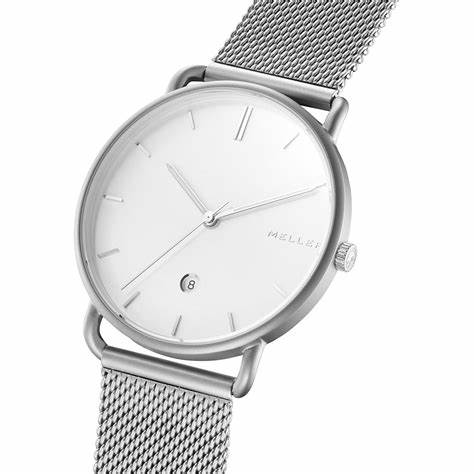 Meller Denka Dag Silver W3P-2SILVER Women's Watch - White Dial, Silver Mesh Bracelet