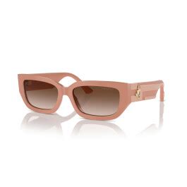 Jimmy Choo JC 5017 Occhiali da sole da donna - 55 mm, montatura rosa con lenti sfumate marroni