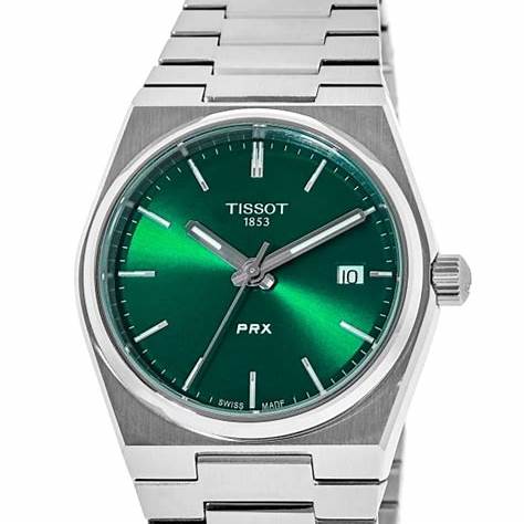 Tissot PRX T137.210.11.081.00 Unisex Quartz Watch - 35mm Stainless Steel, Green Dial