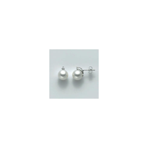 Miluna PPR859BM_005 Women's Earrings - 18K White Gold with White Pearls and Diamonds