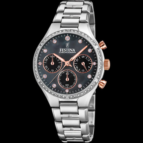 Festina F20401/4 Boyfriend Ladies Chronograph – 36 mm, Stainless Steel, 50 m