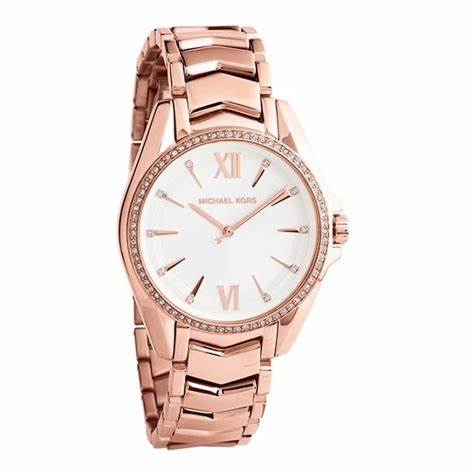 Michael Kors Whitney MK6694 Women's Rose Gold-Tone Watch - White Dial