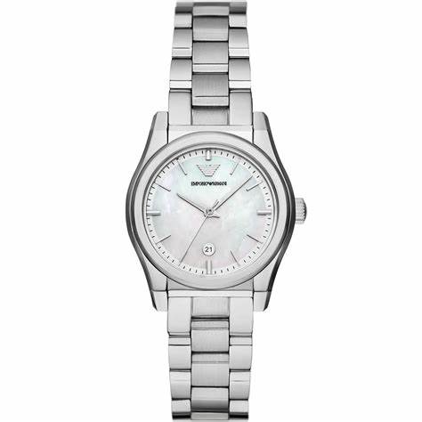 Emporio Armani AR11557 Women’s Stainless Steel Watch – Mother-of-Pearl, 32 mm