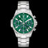 Bulova 96B465 Men's Marine Star Chronograph – Green Dial, 43mm Steel Case, 100m WR