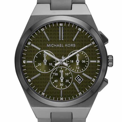 Michael Kors MK9118 Men's Oversized Gunmetal Stainless Steel Chronograph Watch