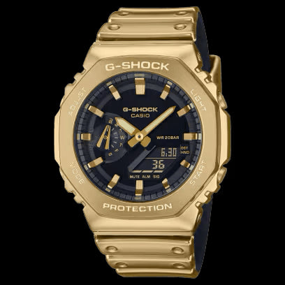 CASIO G - SHOCKCasio G - Shock GM - 2100YMG - 9AER Men's Watch – 44.4mm Gold Stainless Steel Bezel, Octagonal Case, Analog - Digital Display, Tough Silicone Strap, 200M Water ResistanceWATCHESEcecile