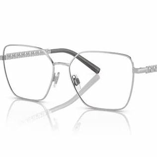 Dolce & Gabbana DG1351 05 54 Occhiali da vista quadrati da donna - Montatura argento