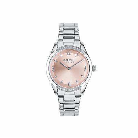 Breil Kyla EW0703 Women's Watch - Peach Fuzz Pink Dial, Stainless Steel Bracelet