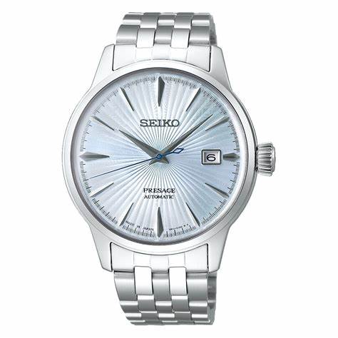 Seiko Presage SRPE19J1 Men's Automatic Watch - Light Blue Dial, Stainless Steel Bracelet