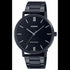 Reloj analógico para hombre Casio MTP-VT01B-1BUDF - Correa de acero inoxidable negra, esfera negra