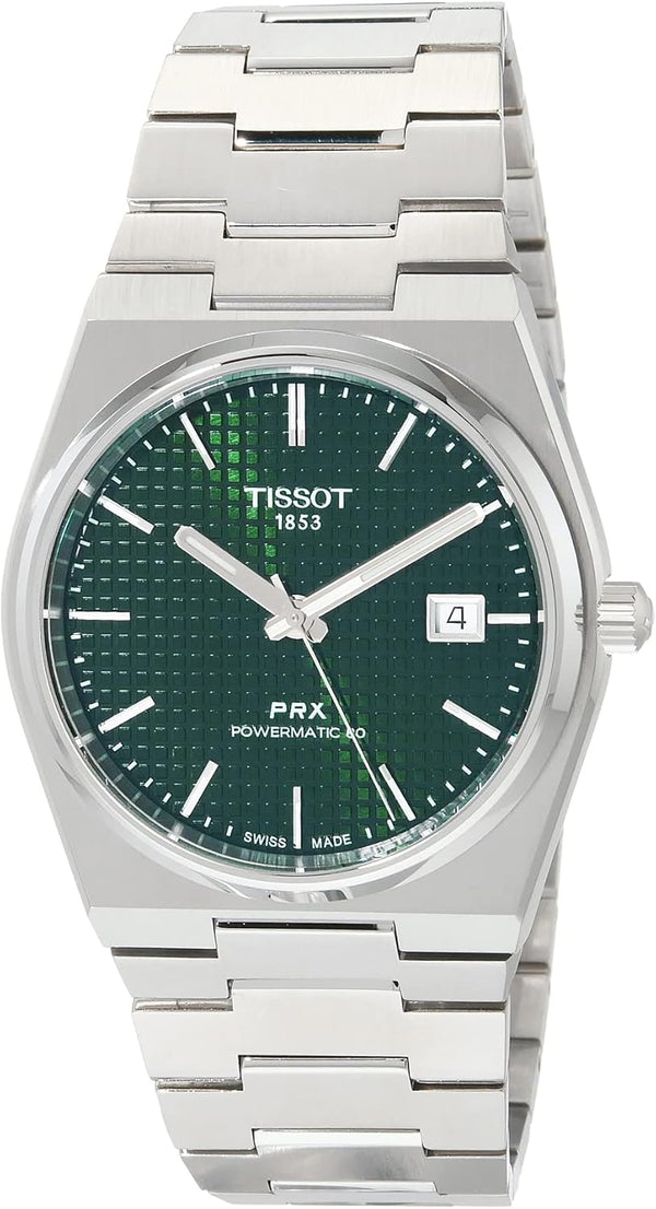 Tissot PRX Powermatic 80 T137.407.11.091.00 Reloj automático para hombre - Acero inoxidable 40mm, esfera verde