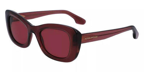 Victoria Beckham VB657S 513 Women's Sunglasses – Transparent Wine Red Frame, Red Lenses