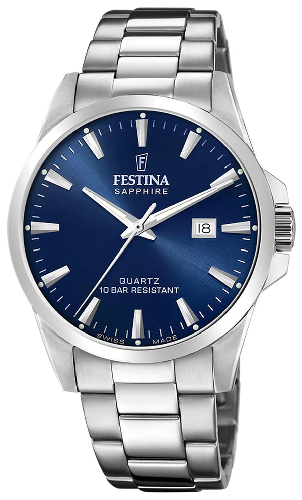 FESTINAFestina F20707/3 Men's Classic Stainless Steel Watch - Silver Dial, Date DisplayWATCHESEcecile