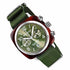 Briston Clubmaster Classic Chronograph 40mm Gold Acetate Olive Green Dial Olive Green NATO Strap 19140.SA.T.26.NOL