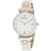 Emporio Armani AR80037 Gianni T-Bar Women's Watch - Silver/Rose Gold