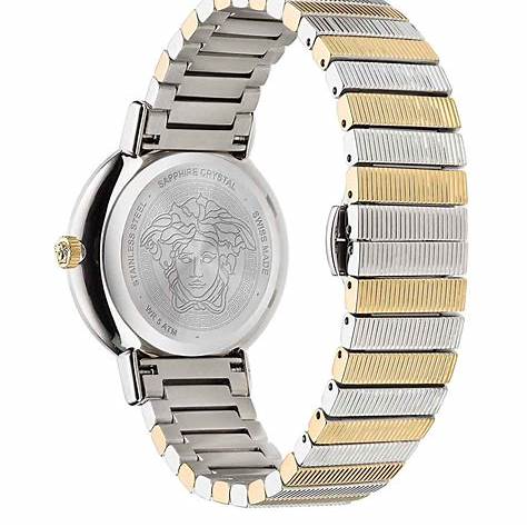 Orologio Versace Greca Chic VE3D00422 Donna - Acciaio inossidabile bicolore, quadrante oro, 36mm