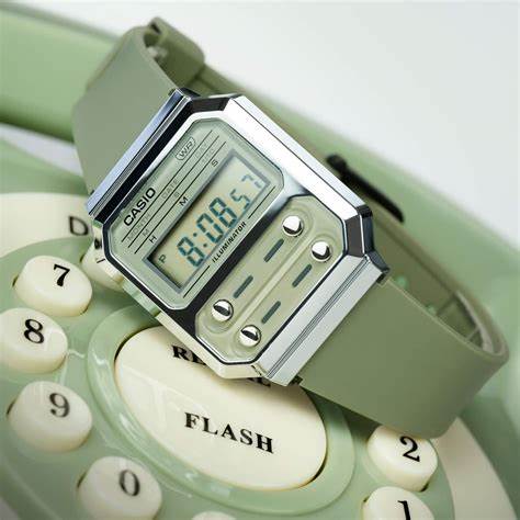 Reloj Digital Unisex Casio Vintage A100WEF-3AEF – Correa de Resina Verde