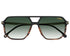 Carrera 324/S WR7-9K 59 Men's Sunglasses - Black Havana Frame, Green Shaded Lenses