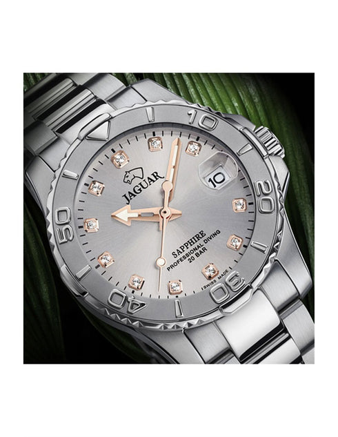 Orologio subacqueo Jaguar Executive J870/2 Donna - Acciaio inossidabile, quadrante argento con cristalli