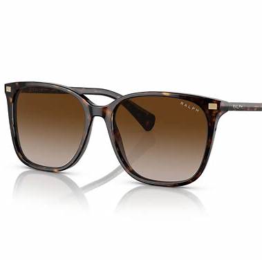 Ralph by Ralph Lauren RA 5293 Women's Sunglasses – Shiny Dark Havana Frame with Gradient Brown Lenses