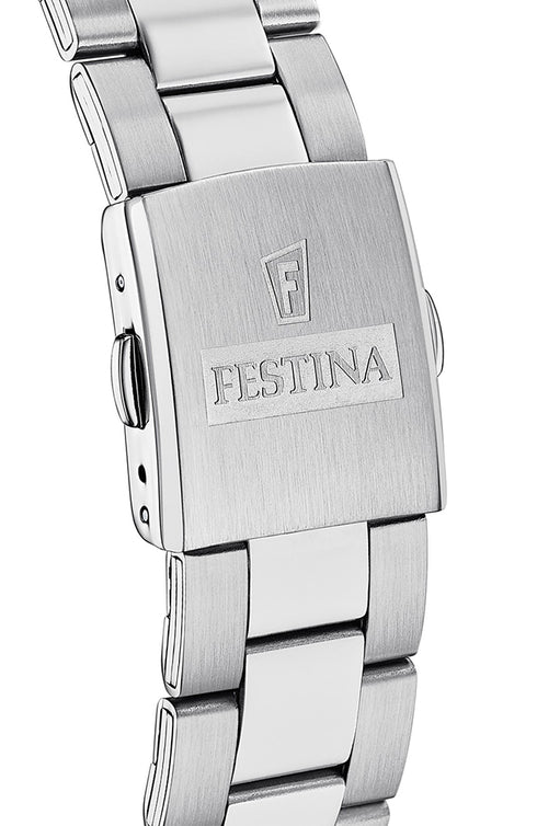 FESTINAFestina F16820/2 Timeless Chronograph Men's Watch – Stainless Steel, Blue Dial, 44mmWATCHESEcecile