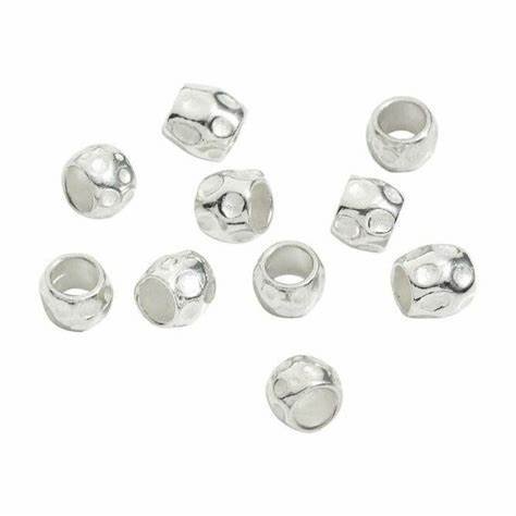 DODODoDo Granelli Silver Components DUB4002GRA10000AG – Set of 10 Sterling Silver BeadsJEWELRYEcecile