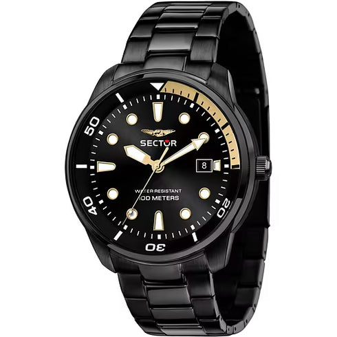 Sector Oversize R3253102027 Men's Watch - Black Steel, 46mm, Date Display