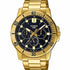 Casio MTP-VD300G-1EUDF Men's Gold-Tone Analog Watch – Black Dial