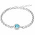 Miluna BRD934 Bracciale da donna - Argento 925 con topazio blu rotondo