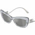 Dolce & Gabbana DG 4467B 32916G 55 Women's Sunglasses – Transparent Grey Frame, Light Grey Mirrored Silver Lenses