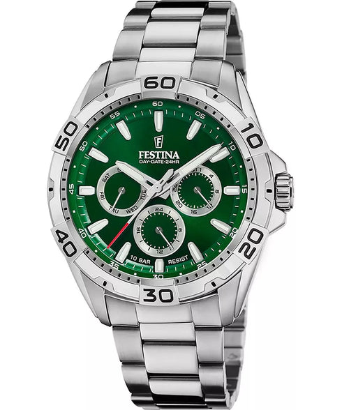 Festina F20623/3 Men’s Multifunction Watch – Green Dial, 45 mm, 10 ATM