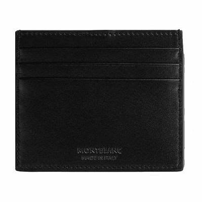 Montblanc Extreme 3.0 131768 Portacarte da uomo - Pelle nera goffrata, 6 scomparti per carte di credito