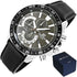 Casio Edifice EFV-620L-1AVUEF Herren-Chronographenuhr mit schwarzem Lederarmband