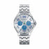 Mark Maddox HM7111-05 Orologio multifunzione da uomo - Bracciale in acciaio, quadrante argento e blu