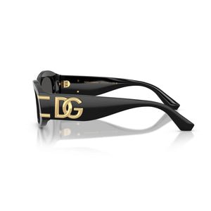 DOLCE & GABBANADolce & Gabbana DG4438 501/87 Unisex Square Sunglasses - Black Frame, Dark Gray LensesEYEWEAREcecile