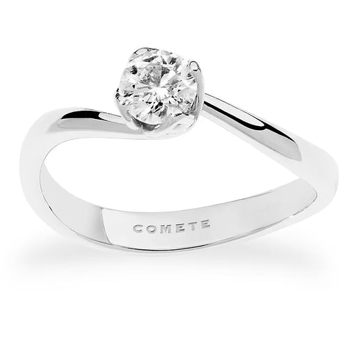 Comete ANB2201 Petali 18 K Weißgold Solitär Diamant Ring - 0,35 ct