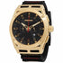 Diesel DZ4546 Timeframe Chronograph Men's Watch - Black Dial, Gold-Tone Case, Black Silicone Strap